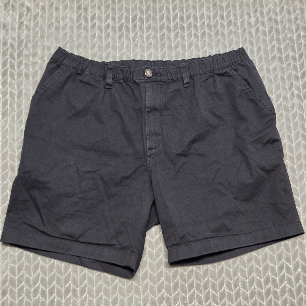 Chubbies Originals Men XL Black 7" Inseam Elastic Waist Stretch Chino Shorts